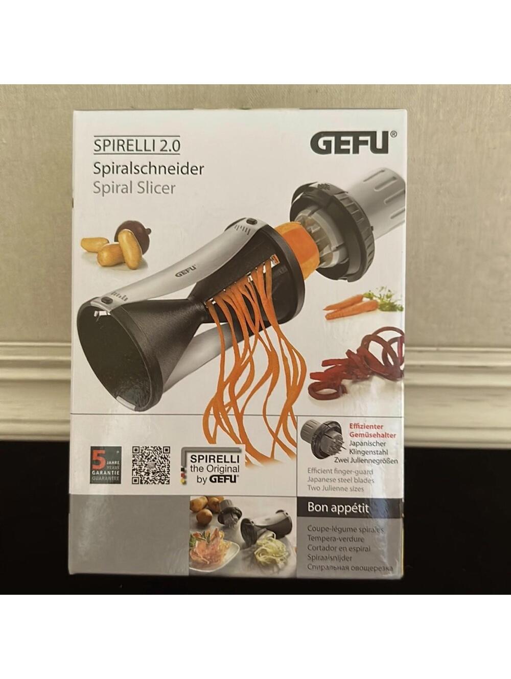Spirelliu 2.0 by GEFU spiral vegetable slicer NIB
